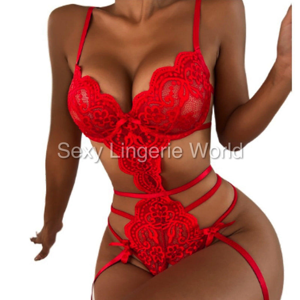 Lace Body Lingerie Crotchless Bodysuit Teddy Sexy Underwear Leotard Spicy Outfit