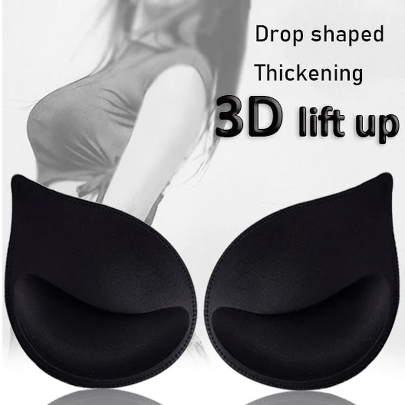 3D Push up Sponge Bra Pads for Bikini Women Underwear Small Breast Lift Plasticity Padded Bra Lining Swimsuit Bra Inserts