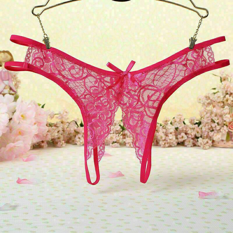 Floral Briefs Underwear Lingerie G-String Panties Thongs Lace Women'S Crotchles