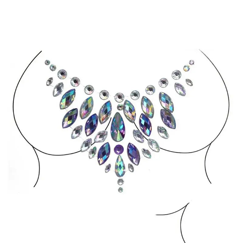 Nipple Cover Crystal Bra Stickers Adhesive Bra Breast Petal Pasties Breathable Bra Accessories Bra Pad Stickers Tattoo Sticker