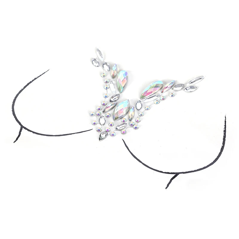 Nipple Cover Crystal Bra Stickers Adhesive Bra Breast Petal Pasties Breathable Bra Accessories Bra Pad Stickers Tattoo Sticker