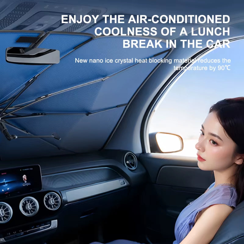 Car Windshield Sun Shade Umbrella Interior Front Window Sunshade Parasol Summer Heat Insulation Sun Protection Cover