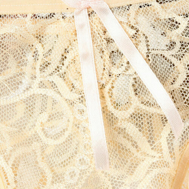 Floral Briefs Underwear Lingerie G-String Panties Thongs Lace Women'S Crotchles