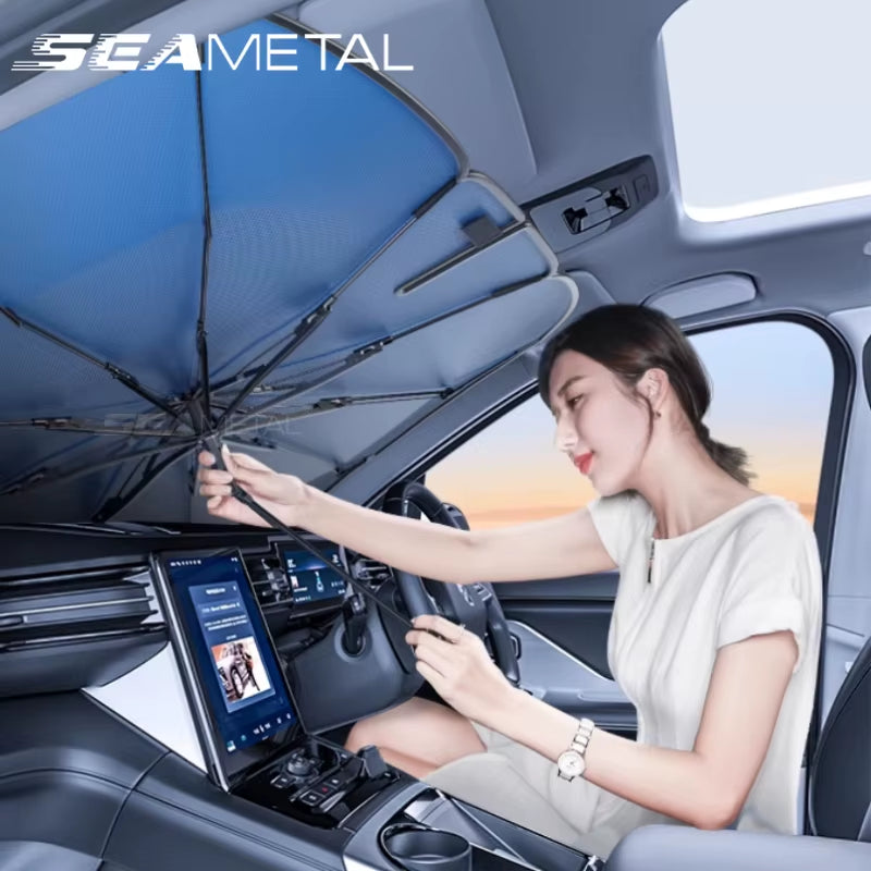 Car Windshield Sun Shade Umbrella Interior Front Window Sunshade Parasol Summer Heat Insulation Sun Protection Cover