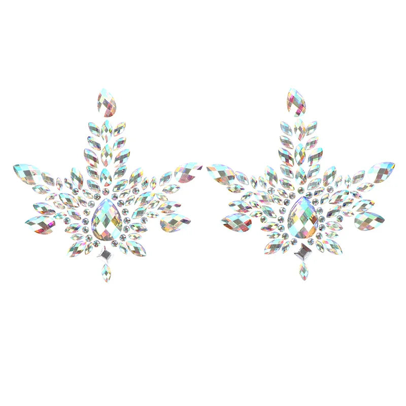 Nipple Cover Crystal Bra Stickers Adhesive Bra Breast Petal Pasties Breathable Bra Accessories Bra Pad Stickers Tattoo Sticker