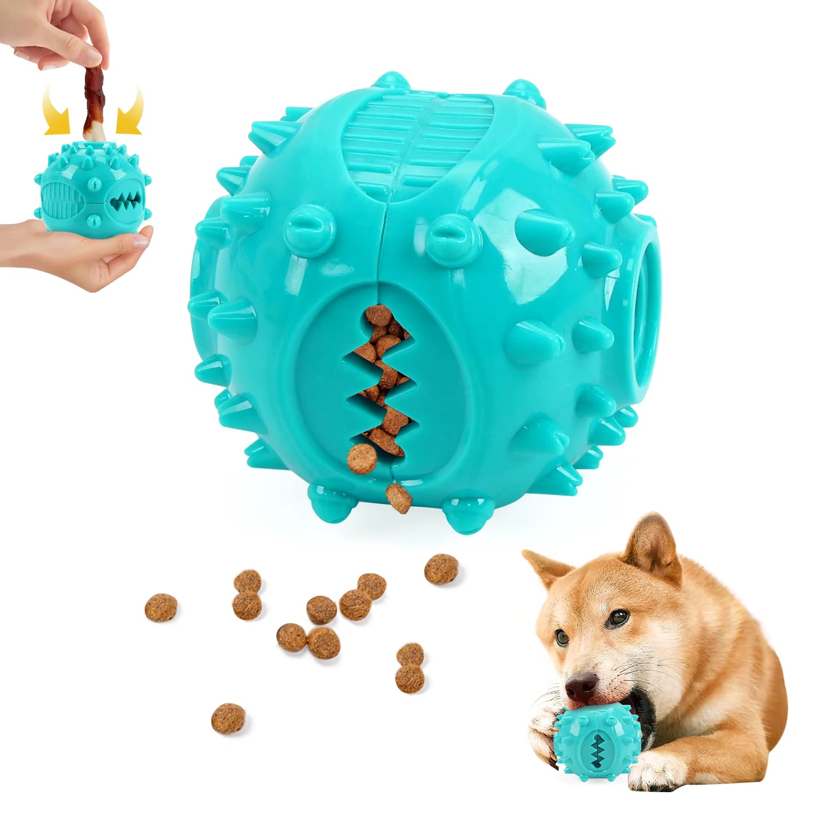 Dog Grinding Teeth Toys Chew Toys Cleaning Teeth anti Bite Interactive Training Leaking Food Balls Toys Slow Food Pet Products