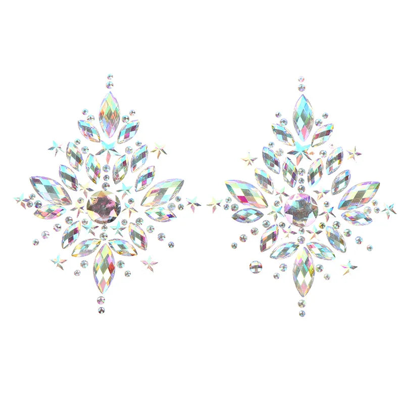 Nipple Cover Crystal Bra Stickers Adhesive Bra Breast Petal Pasties Breathable Bra Accessories Bra Pad Stickers Tattoo Sticker