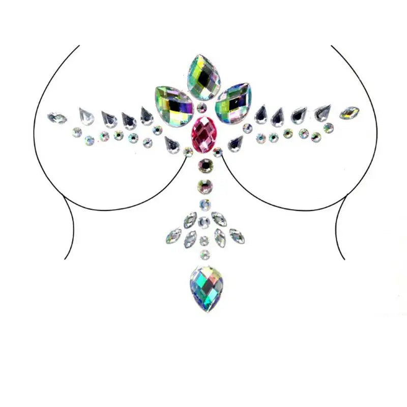 Nipple Cover Crystal Bra Stickers Adhesive Bra Breast Petal Pasties Breathable Bra Accessories Bra Pad Stickers Tattoo Sticker