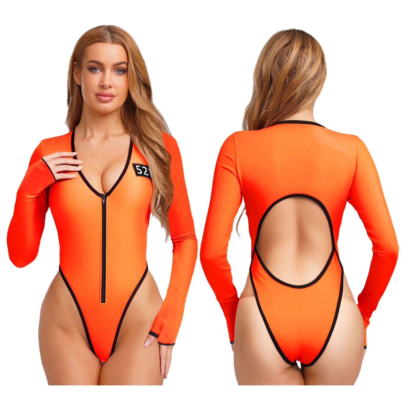 UK Women'S Prisoner Costumes Convict Dress Prison Halloween Cosplay Jail Uniform