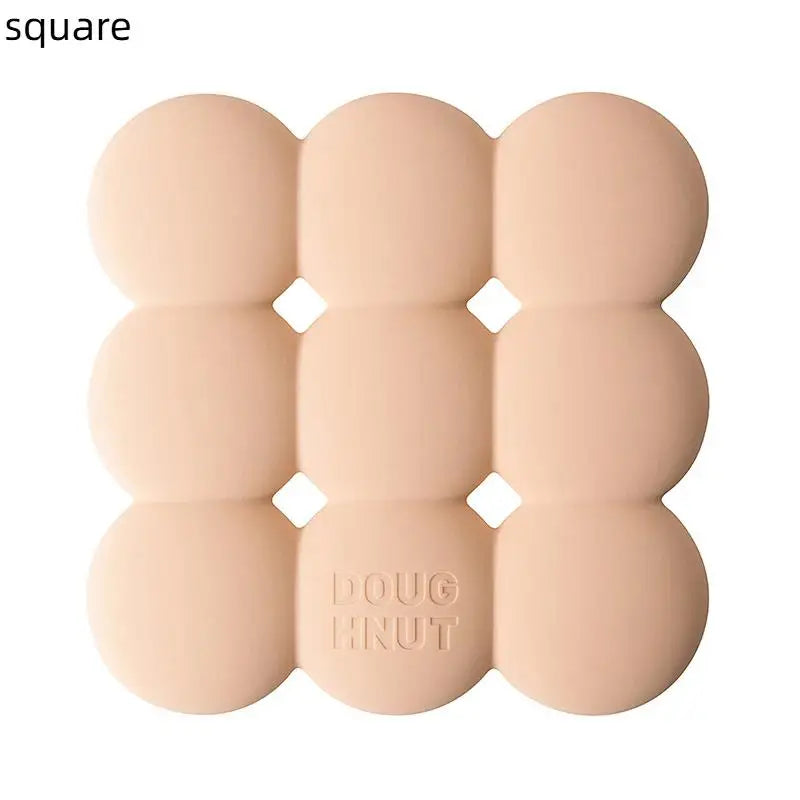 Multi-Purpose Pot Mat Heat Resistant Coaster Donuts Shape Silicone Coaster Set Heat Insulation Mat for Dining Table for Hot