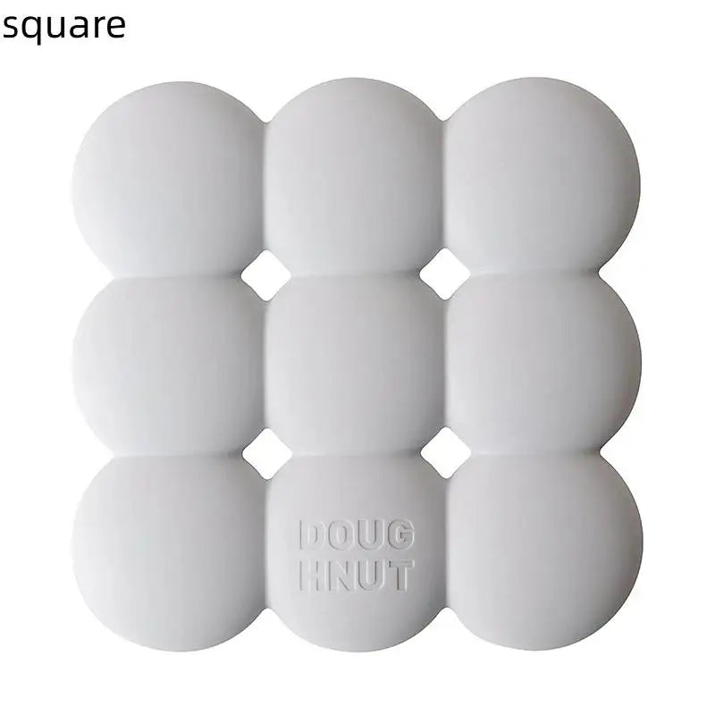 Multi-Purpose Pot Mat Heat Resistant Coaster Donuts Shape Silicone Coaster Set Heat Insulation Mat for Dining Table for Hot