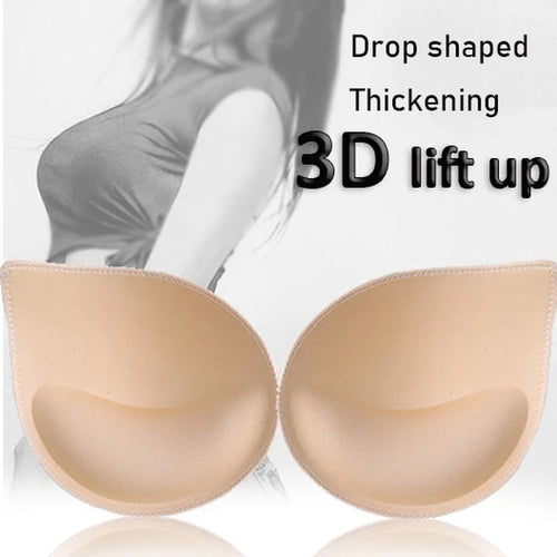 3D Push up Sponge Bra Pads for Bikini Women Underwear Small Breast Lift Plasticity Padded Bra Lining Swimsuit Bra Inserts