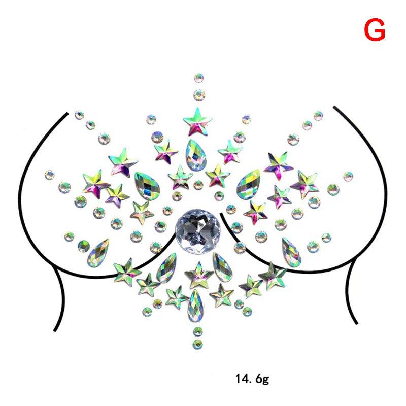 Nipple Cover Crystal Bra Stickers Adhesive Bra Breast Petal Pasties Breathable Bra Accessories Bra Pad Stickers Tattoo Sticker