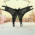 Floral Briefs Underwear Lingerie G-String Panties Thongs Lace Women'S Crotchles