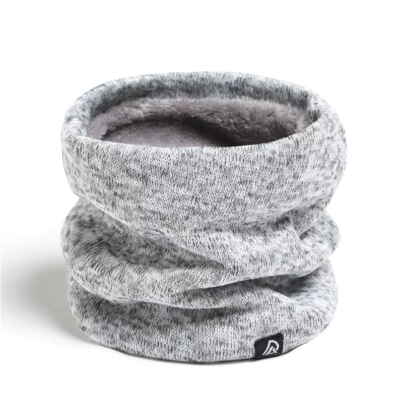 Unisex Solid Cashmere like Plush Winter Ring Scarf Women Men Knitted Full Face Mask Snood Neck Scarves Bufanda Thick Muffler New