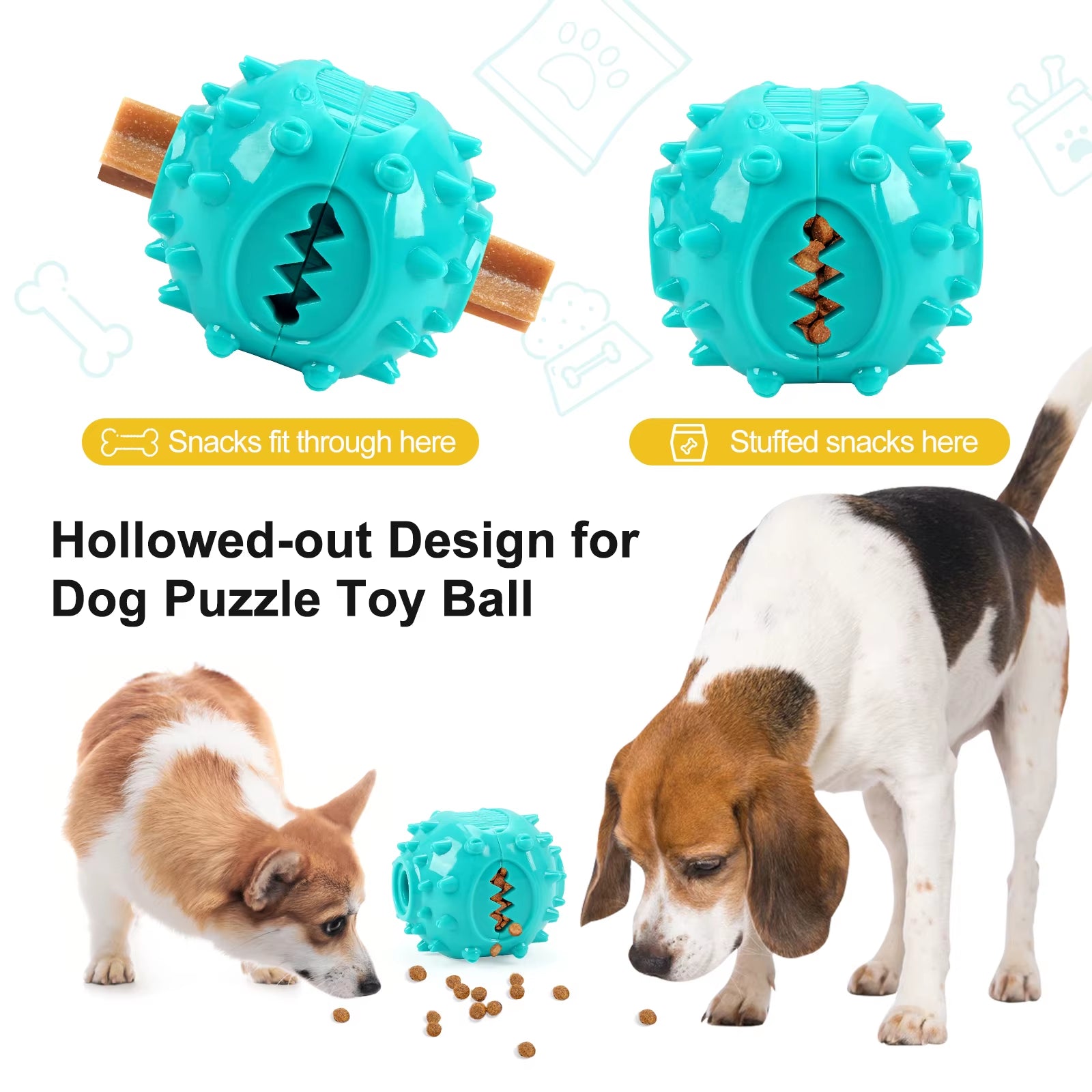Dog Grinding Teeth Toys Chew Toys Cleaning Teeth anti Bite Interactive Training Leaking Food Balls Toys Slow Food Pet Products