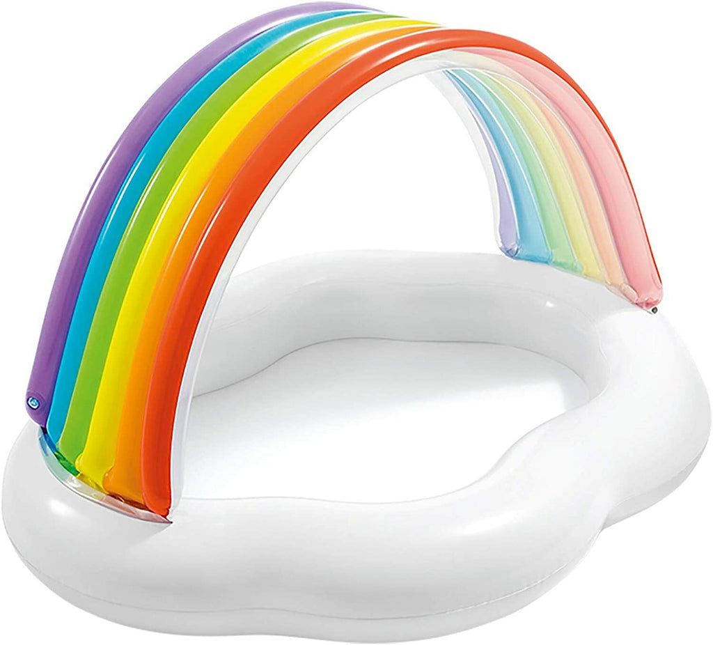 Kids Rainbow Spray Pool Garden Sprinkler Swimming Paddling Pool Canopy Sun Shade
