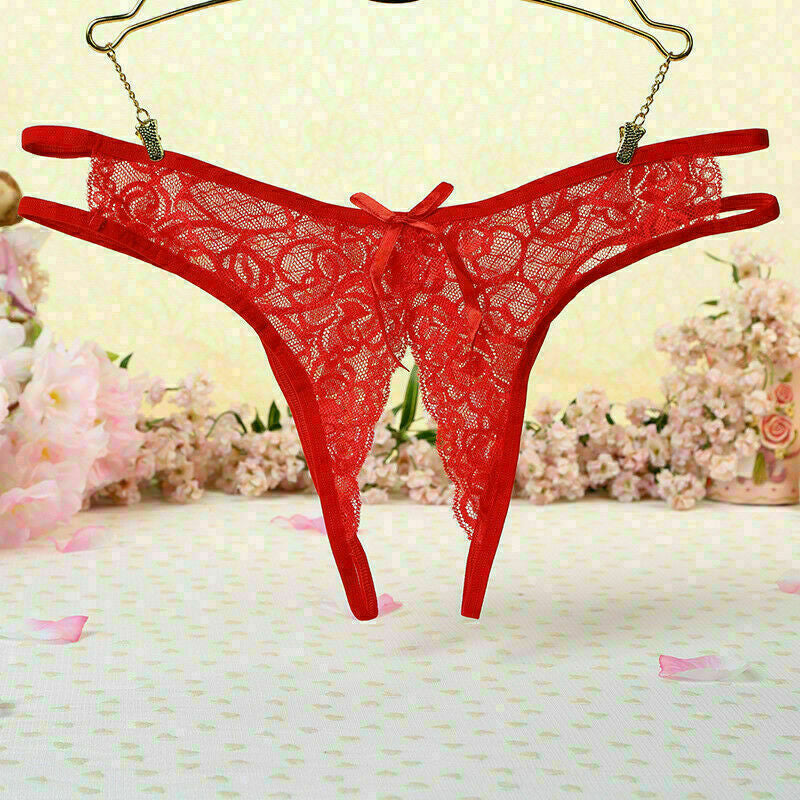 Floral Briefs Underwear Lingerie G-String Panties Thongs Lace Women'S Crotchles