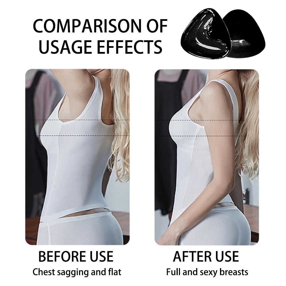 Double-Sided Stickys Bra Inserts Comfort Soft Full Coverage Bra Pads Inserts Instants Lift Reusable Breast Push up Pads