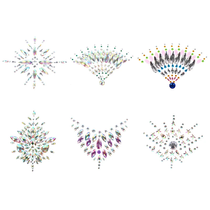Nipple Cover Crystal Bra Stickers Adhesive Bra Breast Petal Pasties Breathable Bra Accessories Bra Pad Stickers Tattoo Sticker