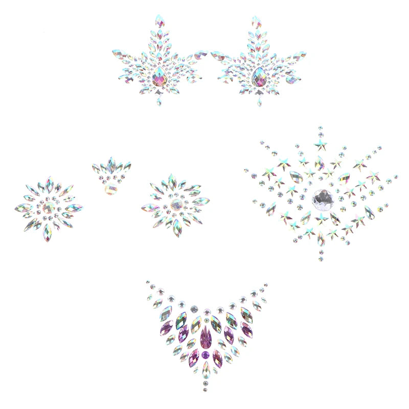 Nipple Cover Crystal Bra Stickers Adhesive Bra Breast Petal Pasties Breathable Bra Accessories Bra Pad Stickers Tattoo Sticker