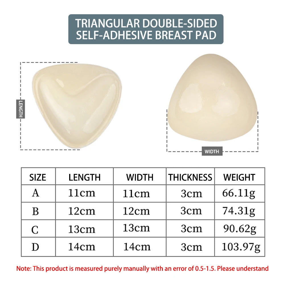Double-Sided Stickys Bra Inserts Comfort Soft Full Coverage Bra Pads Inserts Instants Lift Reusable Breast Push up Pads