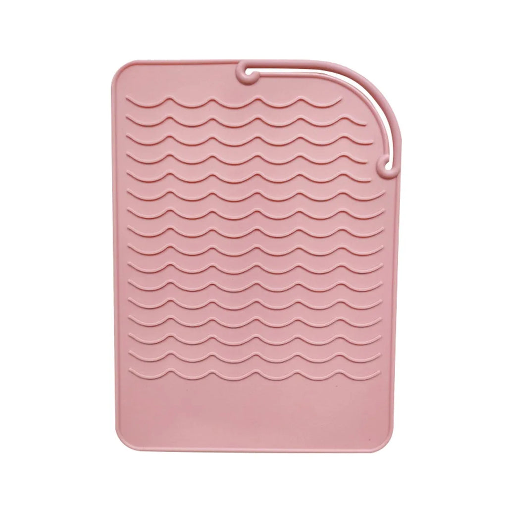 Portable Silicone Heat Resistant Mat Hair Straightener Curler Insulation Pad Non-Slip anti Heat Mat Hair Styling Tool for Travel