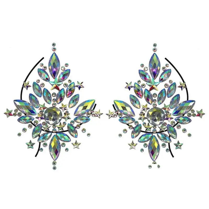 Nipple Cover Crystal Bra Stickers Adhesive Bra Breast Petal Pasties Breathable Bra Accessories Bra Pad Stickers Tattoo Sticker