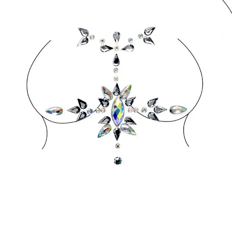 Nipple Cover Crystal Bra Stickers Adhesive Bra Breast Petal Pasties Breathable Bra Accessories Bra Pad Stickers Tattoo Sticker