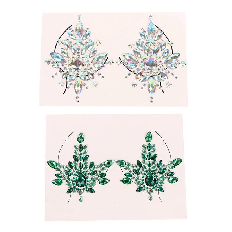 Nipple Cover Crystal Bra Stickers Adhesive Bra Breast Petal Pasties Breathable Bra Accessories Bra Pad Stickers Tattoo Sticker