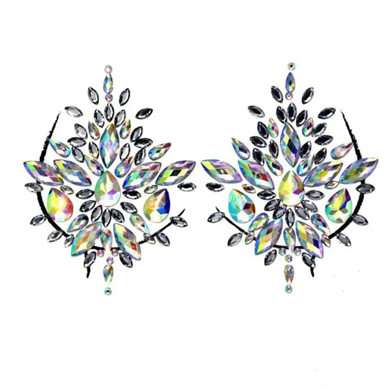 Nipple Cover Crystal Bra Stickers Adhesive Bra Breast Petal Pasties Breathable Bra Accessories Bra Pad Stickers Tattoo Sticker