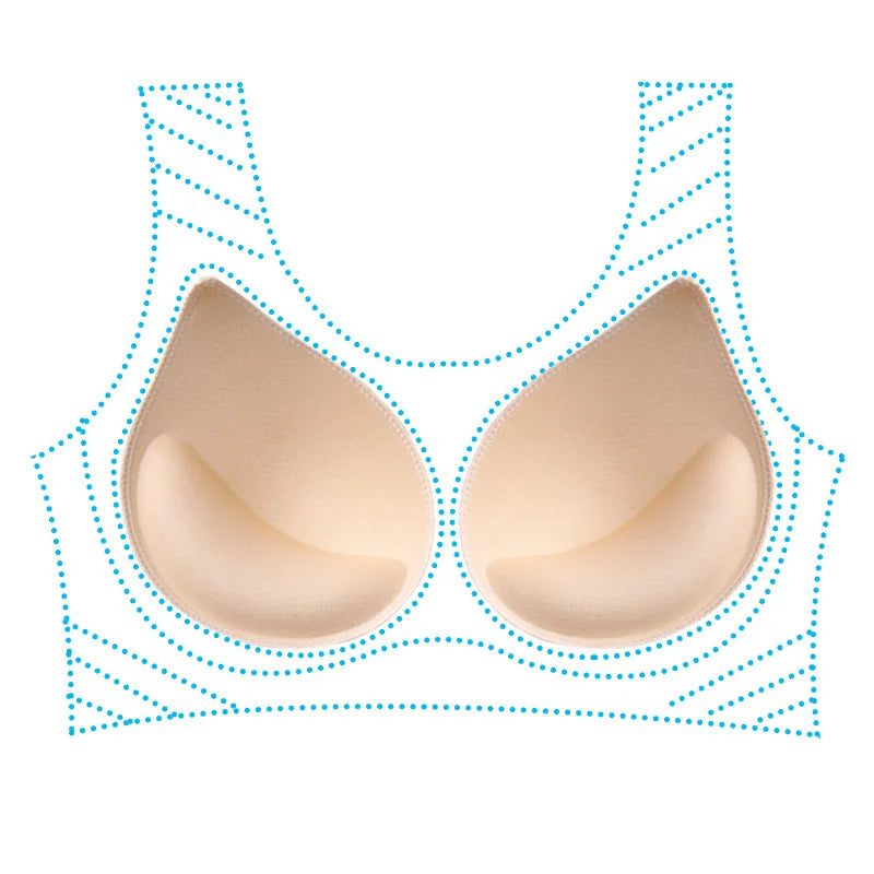 3D Push up Sponge Bra Pads for Bikini Women Underwear Small Breast Lift Plasticity Padded Bra Lining Swimsuit Bra Inserts