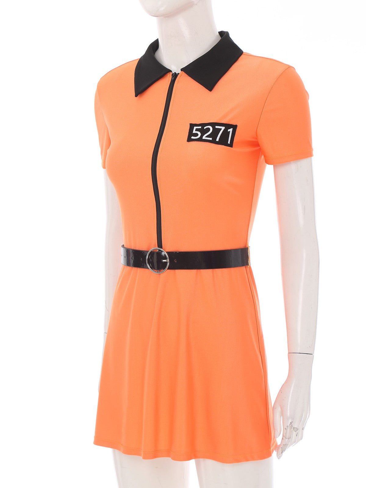 UK Women'S Prisoner Costumes Convict Dress Prison Halloween Cosplay Jail Uniform