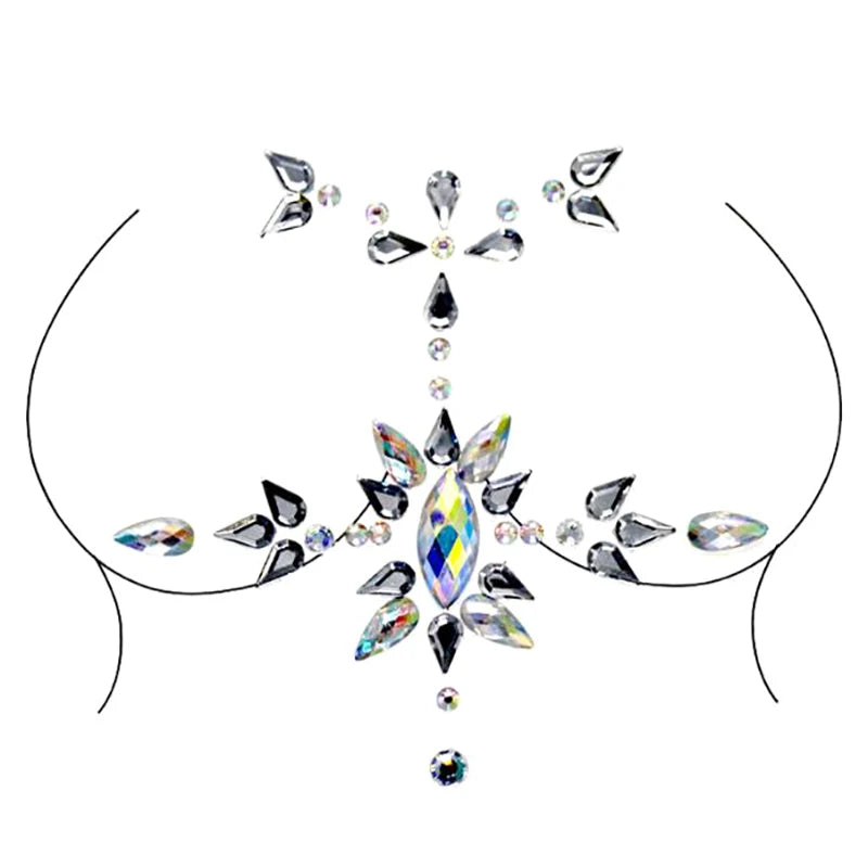 Nipple Cover Crystal Bra Stickers Adhesive Bra Breast Petal Pasties Breathable Bra Accessories Bra Pad Stickers Tattoo Sticker