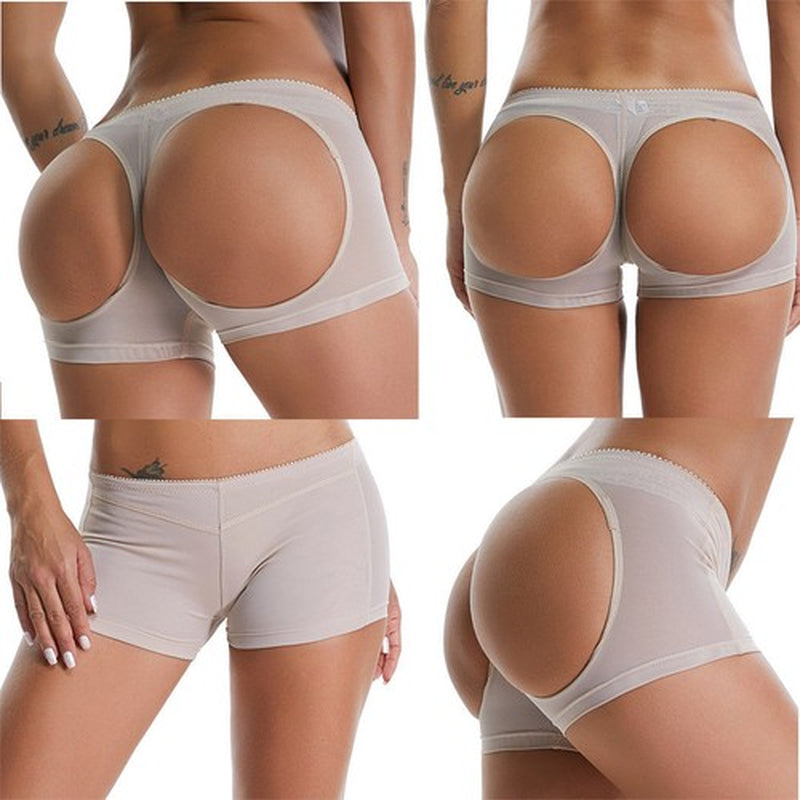 Women High Waist Butt Lifter Tummy Control Thong Pants Body Shaper Underwear