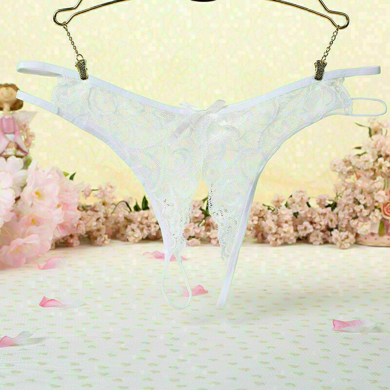 Floral Briefs Underwear Lingerie G-String Panties Thongs Lace Women'S Crotchles