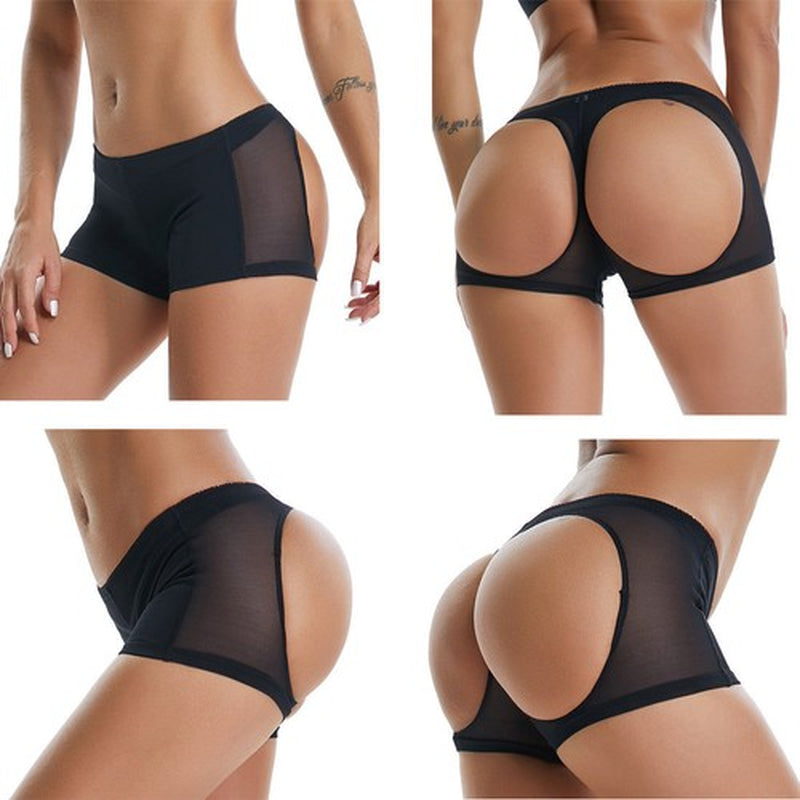 Women High Waist Butt Lifter Tummy Control Thong Pants Body Shaper Underwear