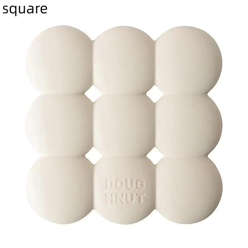 Multi-Purpose Pot Mat Heat Resistant Coaster Donuts Shape Silicone Coaster Set Heat Insulation Mat for Dining Table for Hot