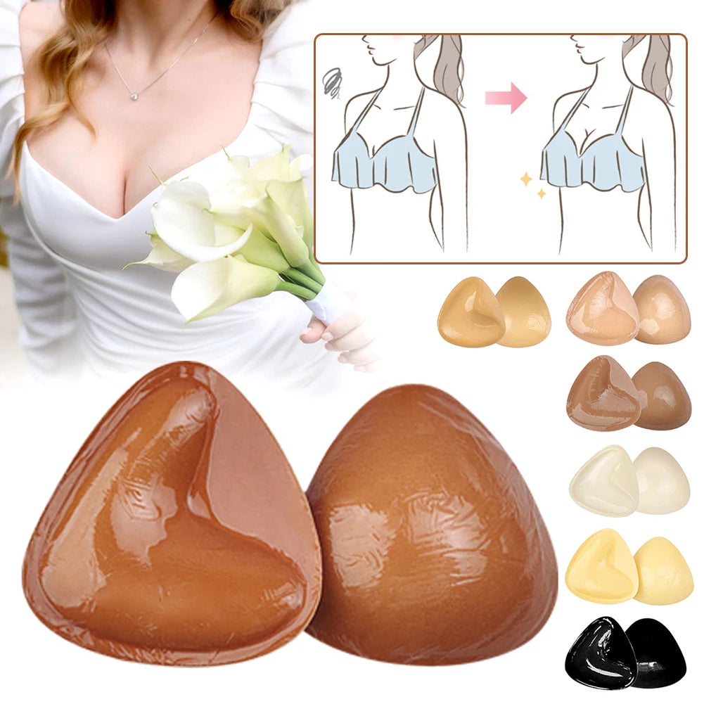 Double-Sided Stickys Bra Inserts Comfort Soft Full Coverage Bra Pads Inserts Instants Lift Reusable Breast Push up Pads