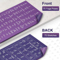 Instructional Yoga Mat with Carrying Strap & Bag Illustrated Yoga Poses Mat for Women and Men Wear Resist Travel Fitness Mat