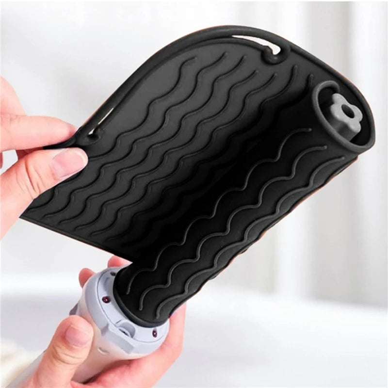 Portable Silicone Heat Resistant Mat Hair Straightener Curler Insulation Pad Non-Slip anti Heat Mat Hair Styling Tool for Travel